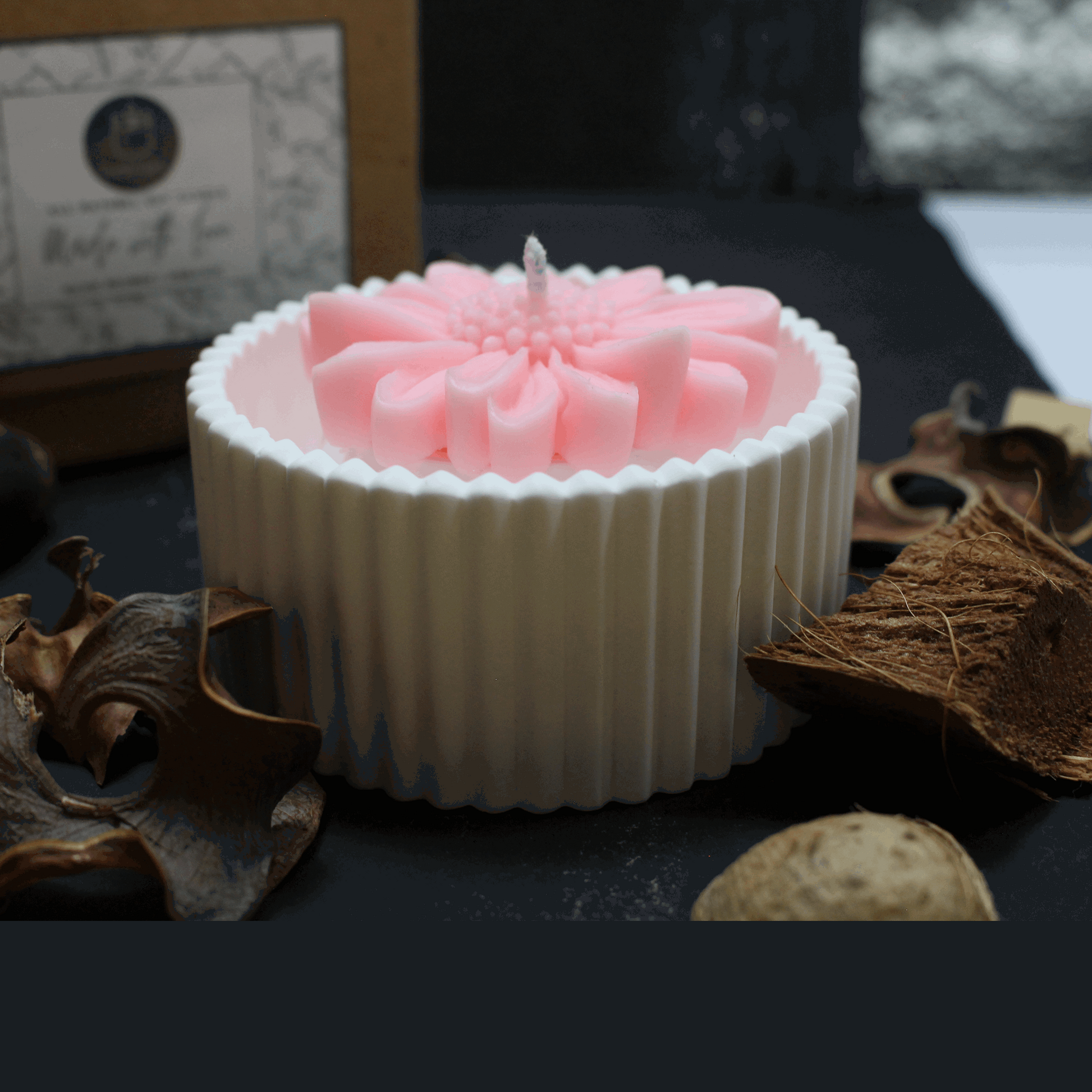 Pink Daisy Soy Wax Candle