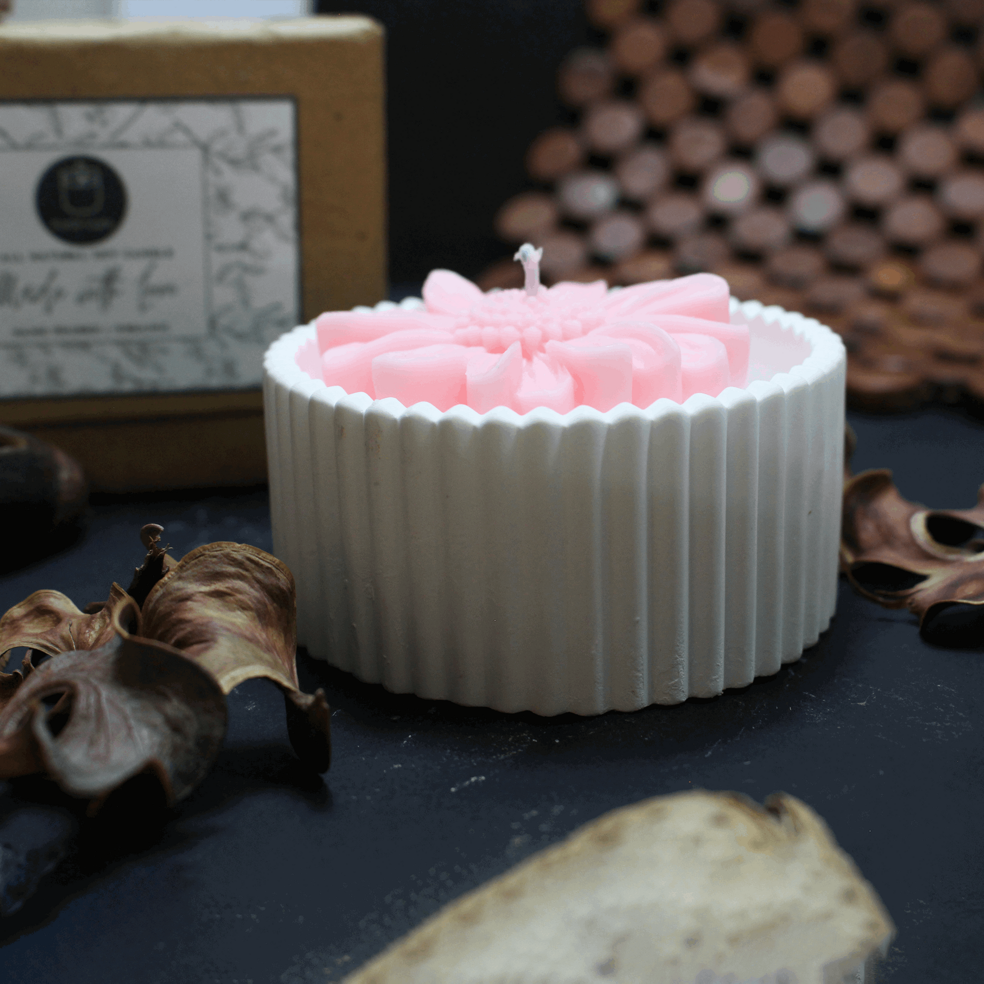 Pink Daisy Soy Wax Candle