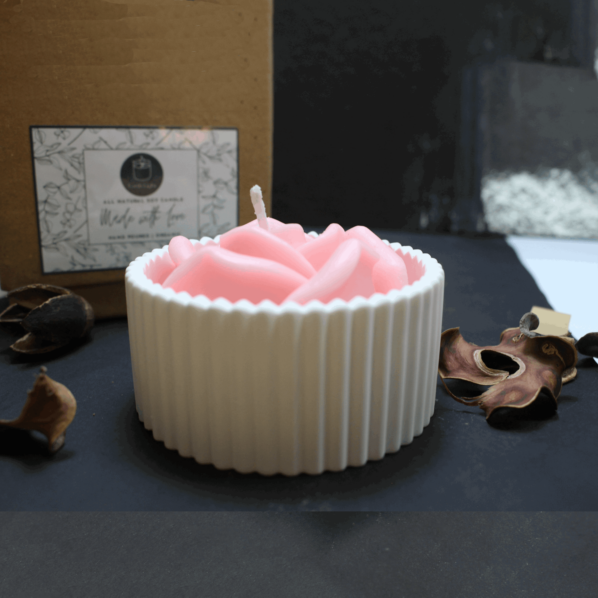 Pink Rose Soy Wax Candle